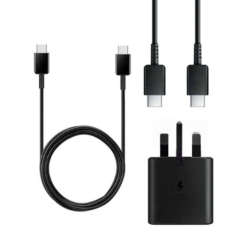 Samsung 25W Adapter with USB Type-C to Type-C Cable Samsung 25W Adapter with USB Type-C to Type-C Cable